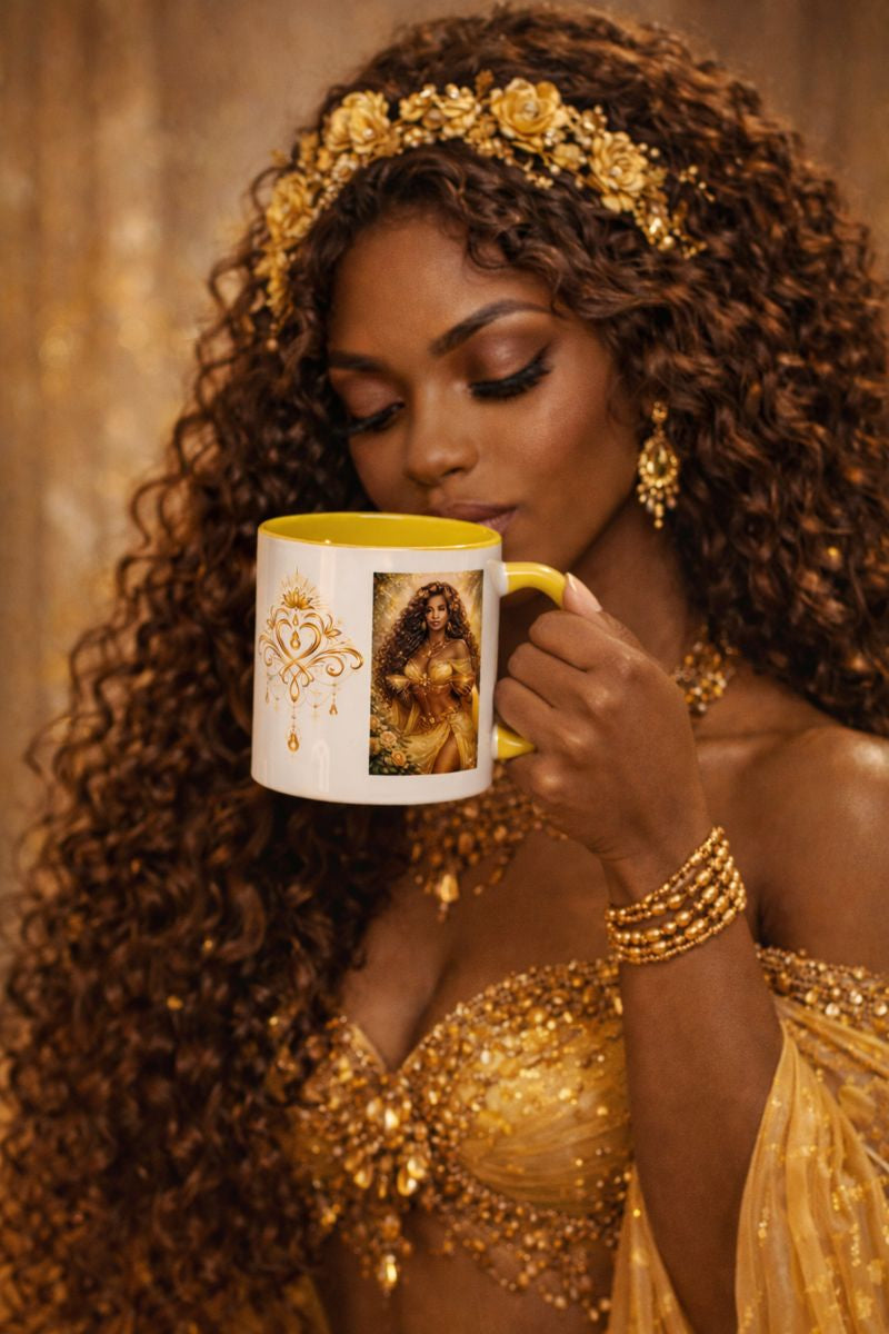 Sip the Energy of Oshun 🍯✨ Goddess of Love & Sweet Waters Honey Pot Coffee Mug 11/15oz
