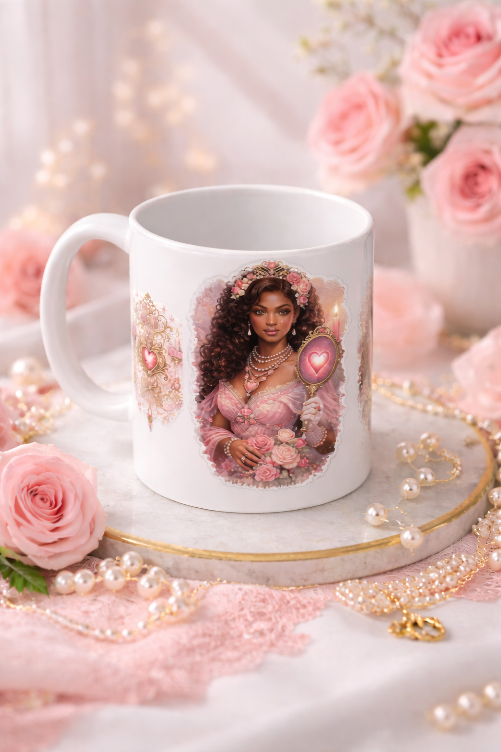 Sip Like a Goddess 💖 | Divine Love & Beauty Mug Inspired by The Feminine Energy Vintage Romantic Coffee Cup (11oz/15oz)