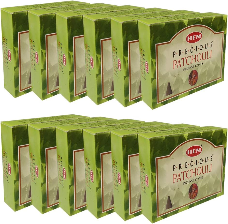 Precious Patchouli Incense Cones and Cone Incense Burner Bundle Insence Insense Hem Incense