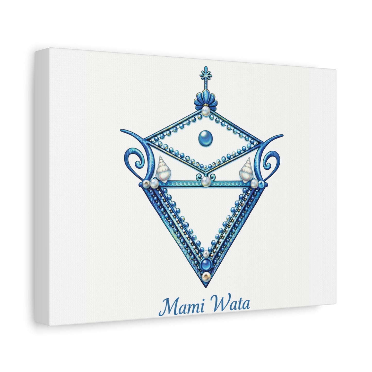 Mami Wata Sigil Canvas 🌊 | Sacred Water Spirit Altar Art for Wealth, Beauty & Protection Matte Stretched Wall Art