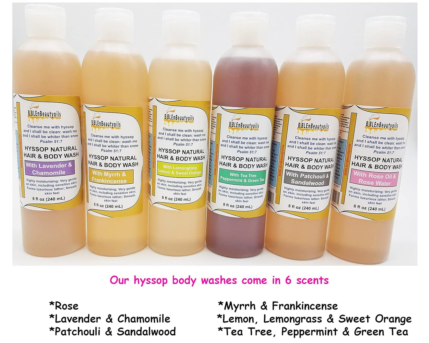 Cleanse Me with Hyssop Natural Hair and Body Wash, Organic Hyssop Infused Shampoo and Body Wash for Nourishing and Refreshing Hair & Body Cleansing (Myrrh and Frankincense)