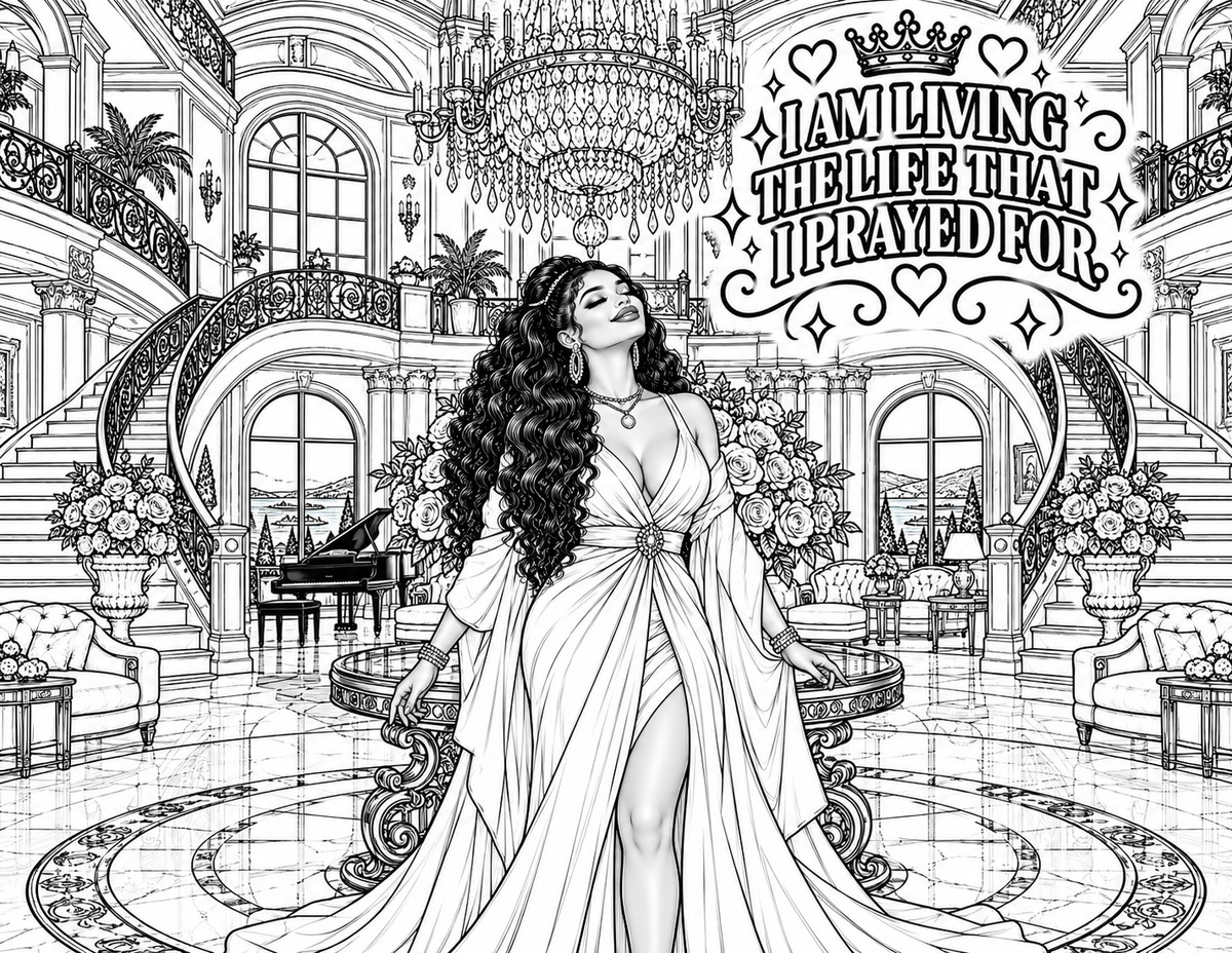 I Create the Life of My Dreams: A Prosperity & Abundance Affirmation Coloring Book