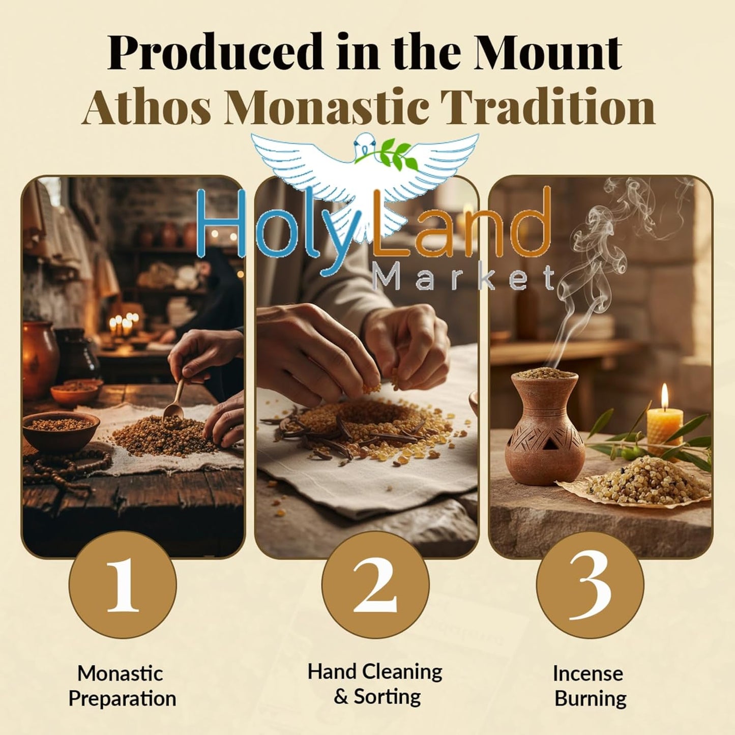 Jerusalem Incense - Crushed & Sealed Flower Incense from the Holy Land, Nard Scent, 3.5 Oz