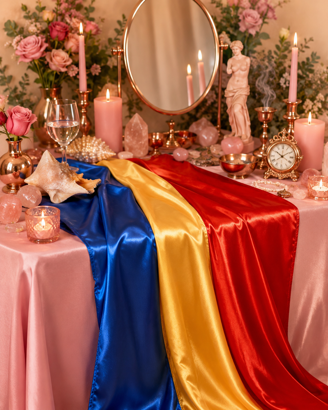 Haitian Vodou Altar Cloth / Mouchwa Vodou Scarf – Satin Ritual Cloth for Lwa, Loa, Drapo & Spiritual Altar Use we have All colors available (PINK, RED, BLUE. BLACK, PURPL, PINK, (NOTE ) (LET ME KNOW WHICH COLOR YOUR INTERESTED IN