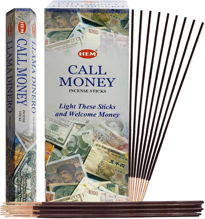 Call Money Incense Sticks and Incense Stick Holder Bundle Insence Insense Hem Incense Sticks