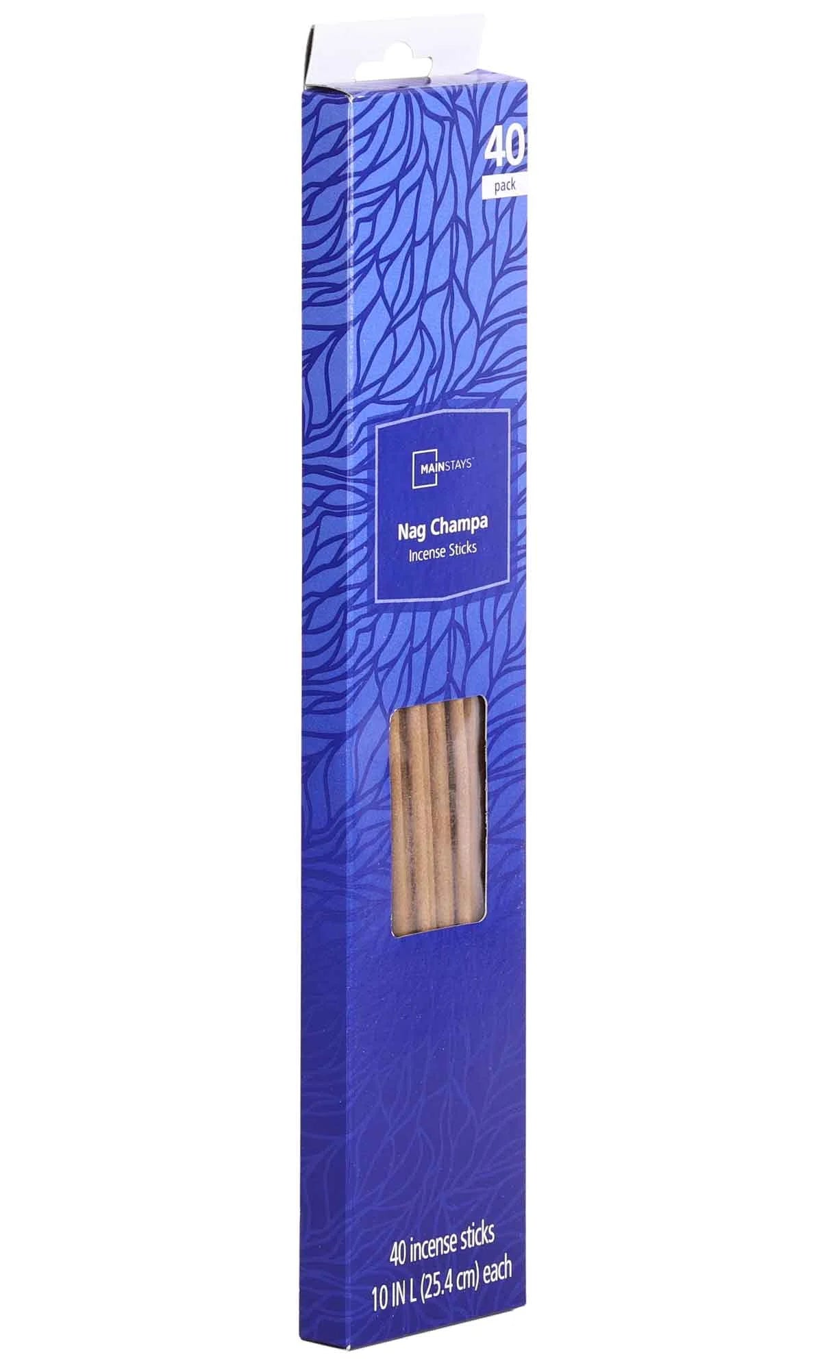 Incense Sticks, Nag Champa Fragrance (Blue), 40 Pack