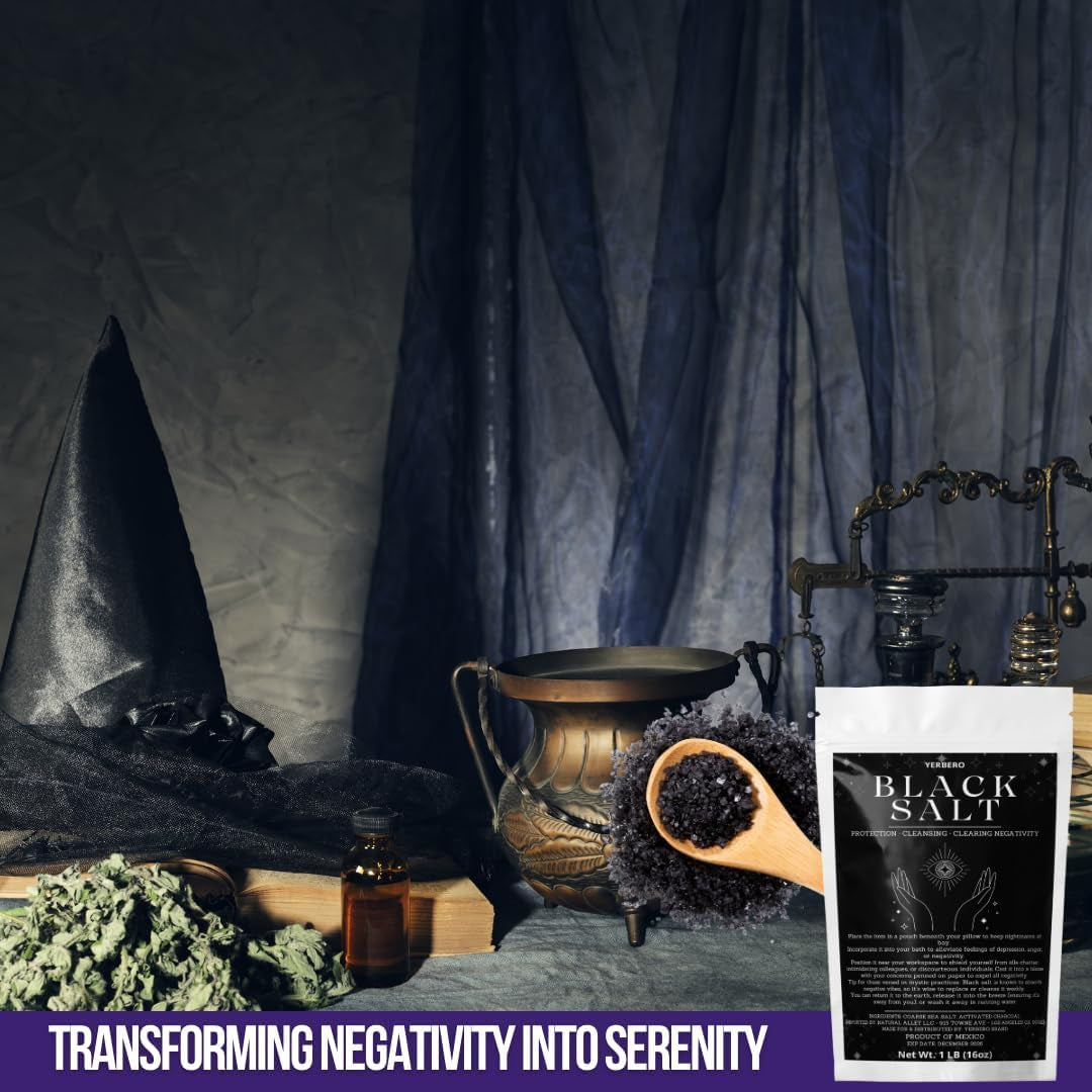 - Black Salt for Protection 2Oz (56G) - Sal Negra - Essential Wiccan & Witchcraft Supplies for Rituals, Spells, and Purification - Premium Sal Negra for Brujeria, Spiritual Cleansing.