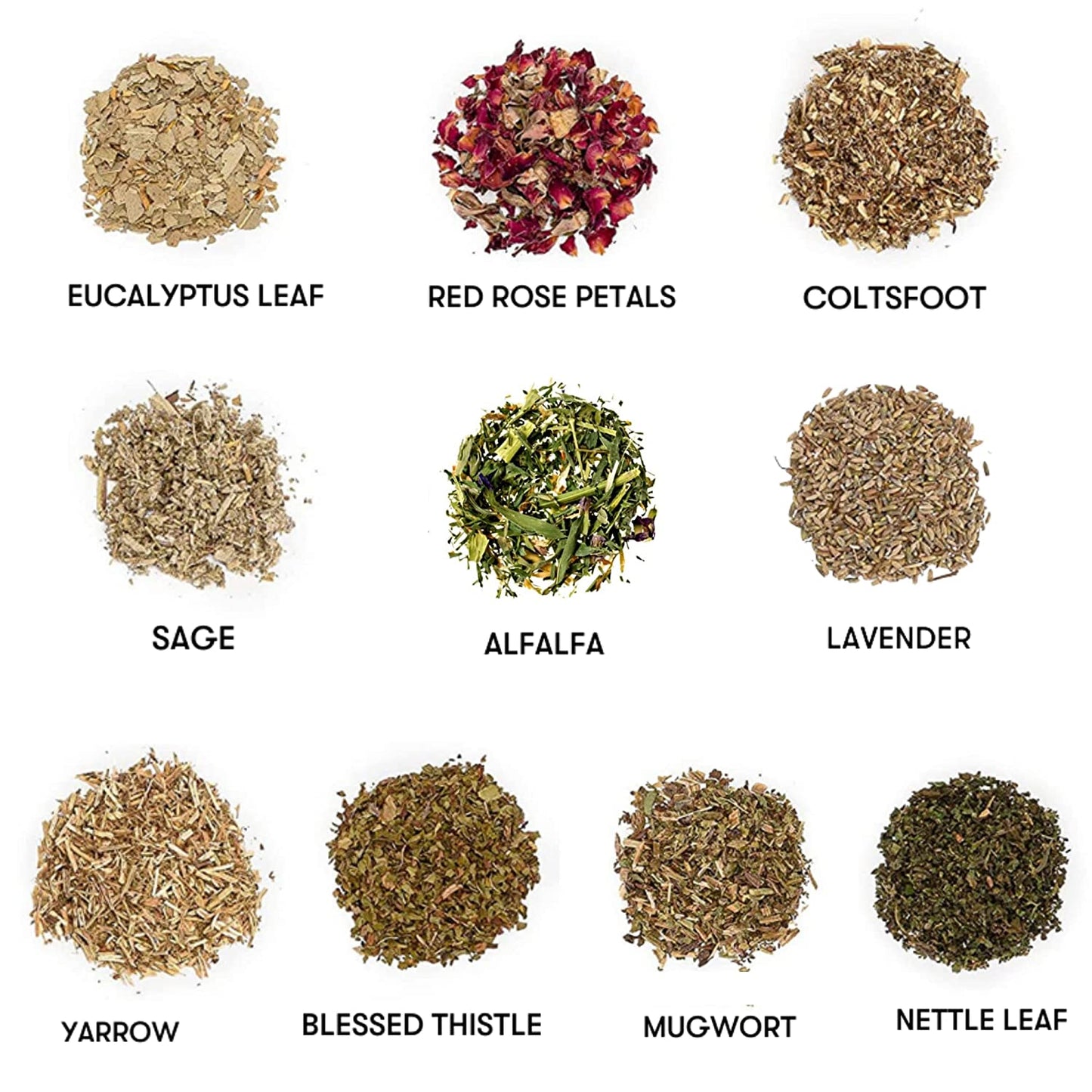 Holy Santo Organic Dried Herbs for Witchcraft Supplies Kit - 10 Witch Herbs for Spells with Crystal Spoon in Beginner Witchcraft Kit - Witchy Gifts, Wiccan Supplies and Tools