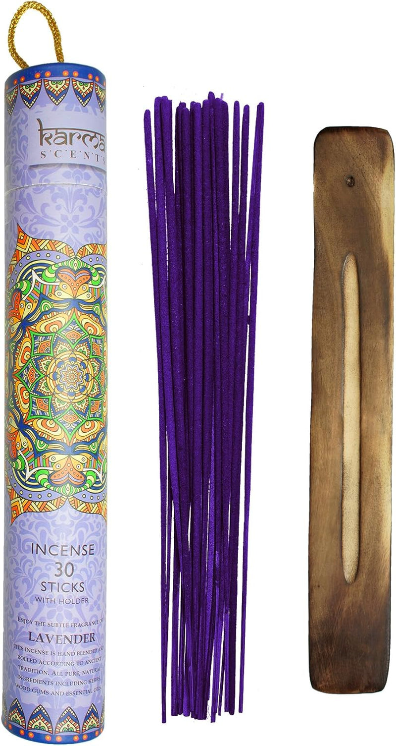 Premium Lavender Incense Sticks, 5 Set Gift Pack with a Free Holder in Each Box. Includes 150 Sticks and Five Incense Burners | Perfect for Home Decor and Gifts.