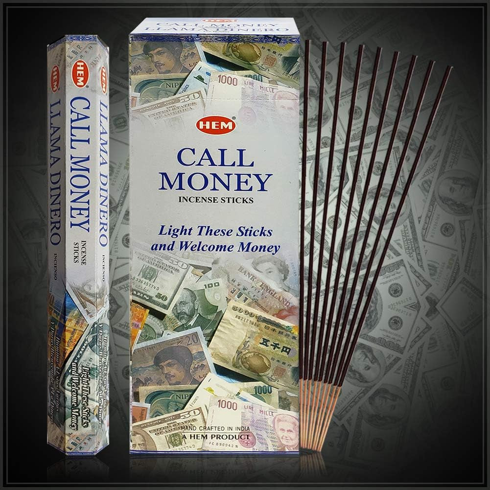 Call Money Incense Sticks and Incense Stick Holder Bundle Insence Insense Hem Incense Sticks