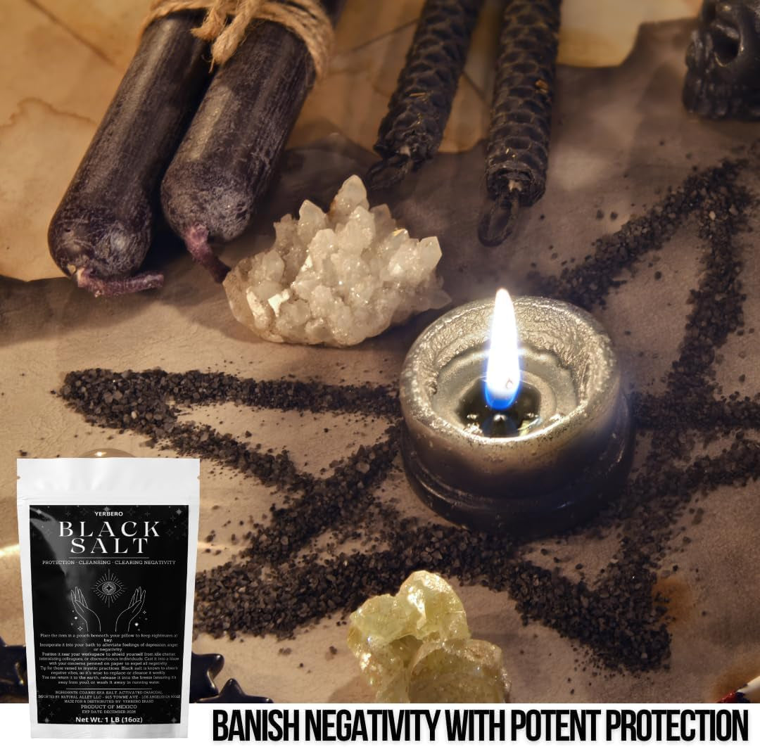 - Black Salt for Protection 2Oz (56G) - Sal Negra - Essential Wiccan & Witchcraft Supplies for Rituals, Spells, and Purification - Premium Sal Negra for Brujeria, Spiritual Cleansing.