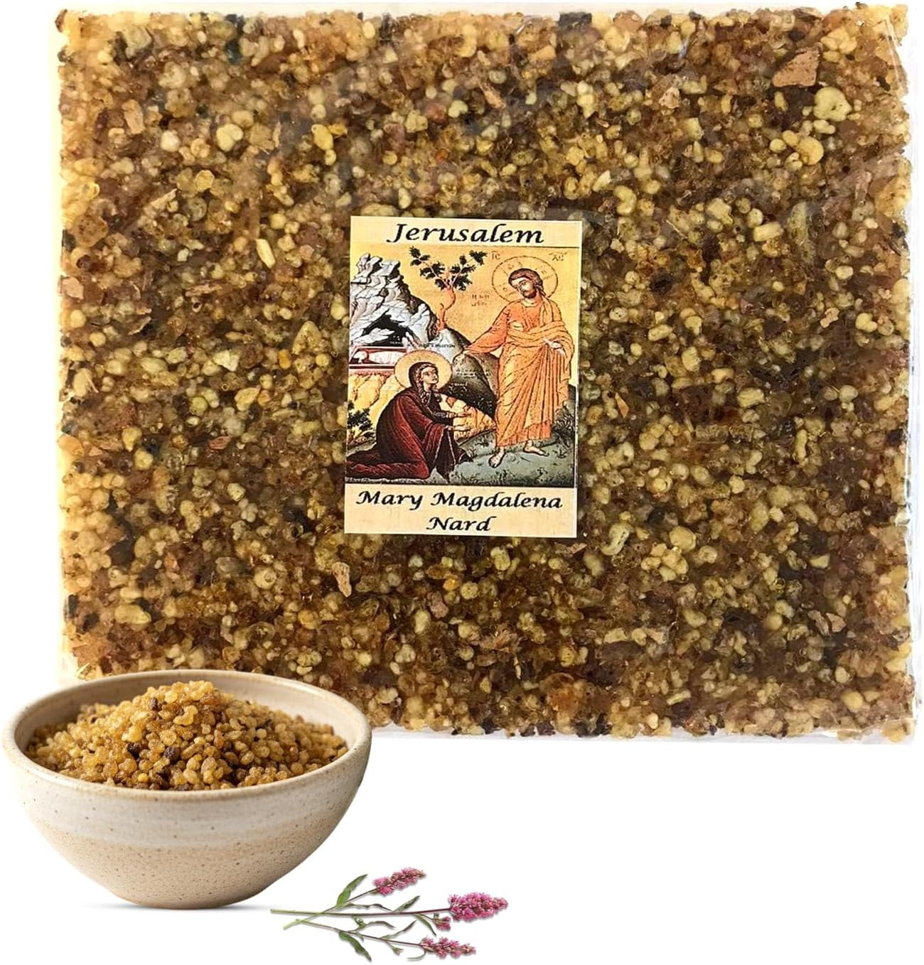 Jerusalem Incense - Crushed & Sealed Flower Incense from the Holy Land, Nard Scent, 3.5 Oz