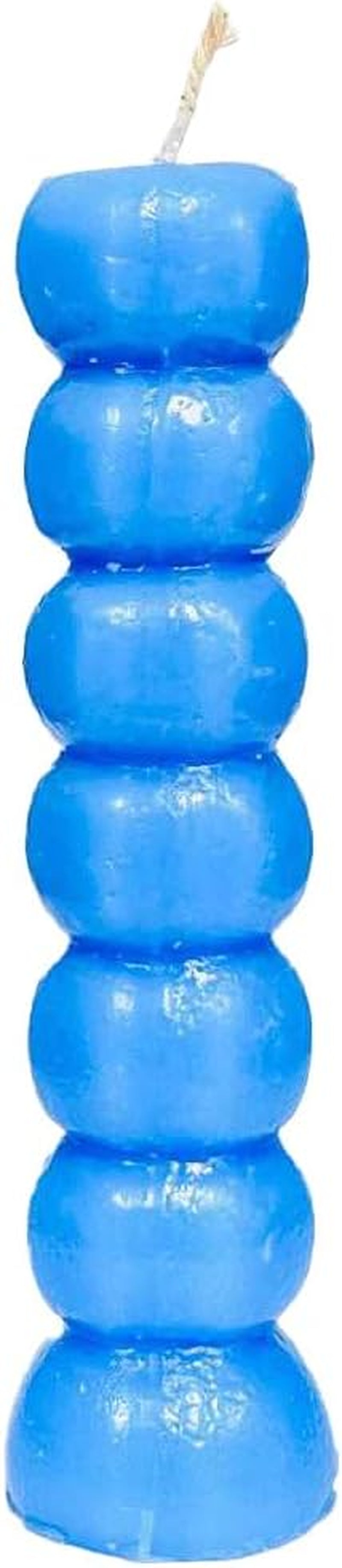 7 Knob Wiccan Pagan Hoodoo Spell Candle (Light Blue/Indigo)