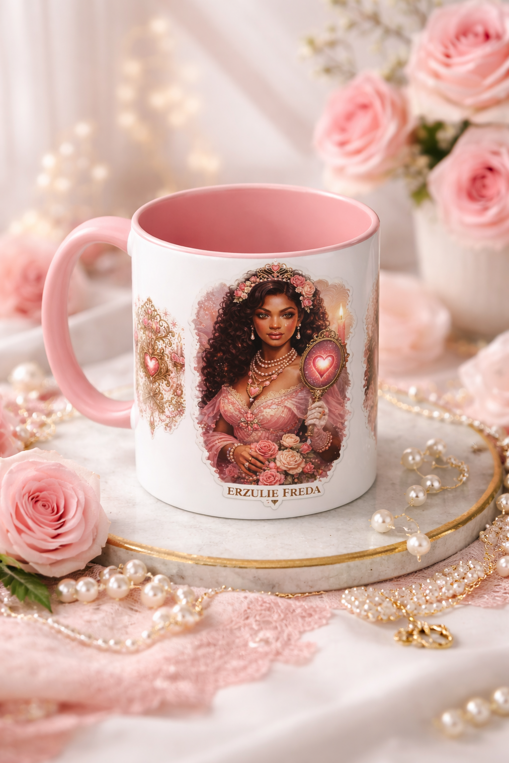 Erzulie Freda  Goddess of Love  Coffee Mug — Love, Beauty & Divine Feminine Energy Cup