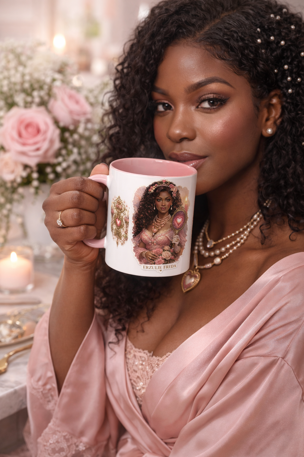 Erzulie Freda  Goddess of Love  Coffee Mug — Love, Beauty & Divine Feminine Energy Cup