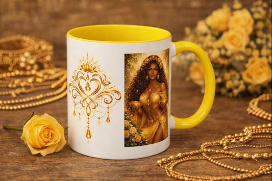 Sip the Energy of Oshun 🍯✨ Goddess of Love & Sweet Waters Honey Pot Coffee Mug 11/15oz