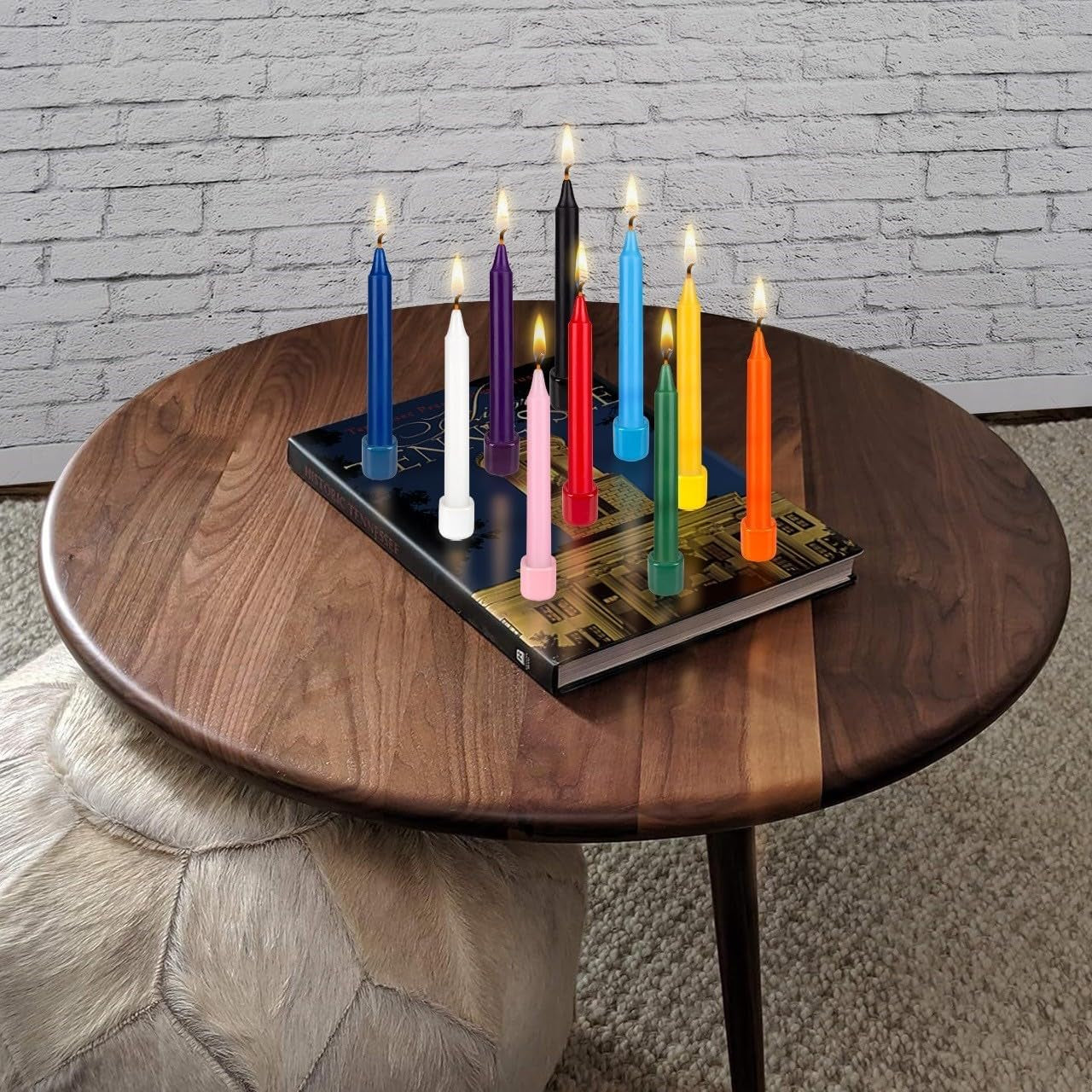 20 Pcs Unscented Assorted Colors Exquisite Mini Taper Spell Candles, 4 Inch Tall X 1/2 Inch Diameter, Magic Chimes, Enchantment, Casting Rituals, Witchcraft, Wiccan, Altar, Metaphysical