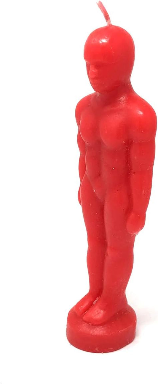Male Figure Image Candle (Red)