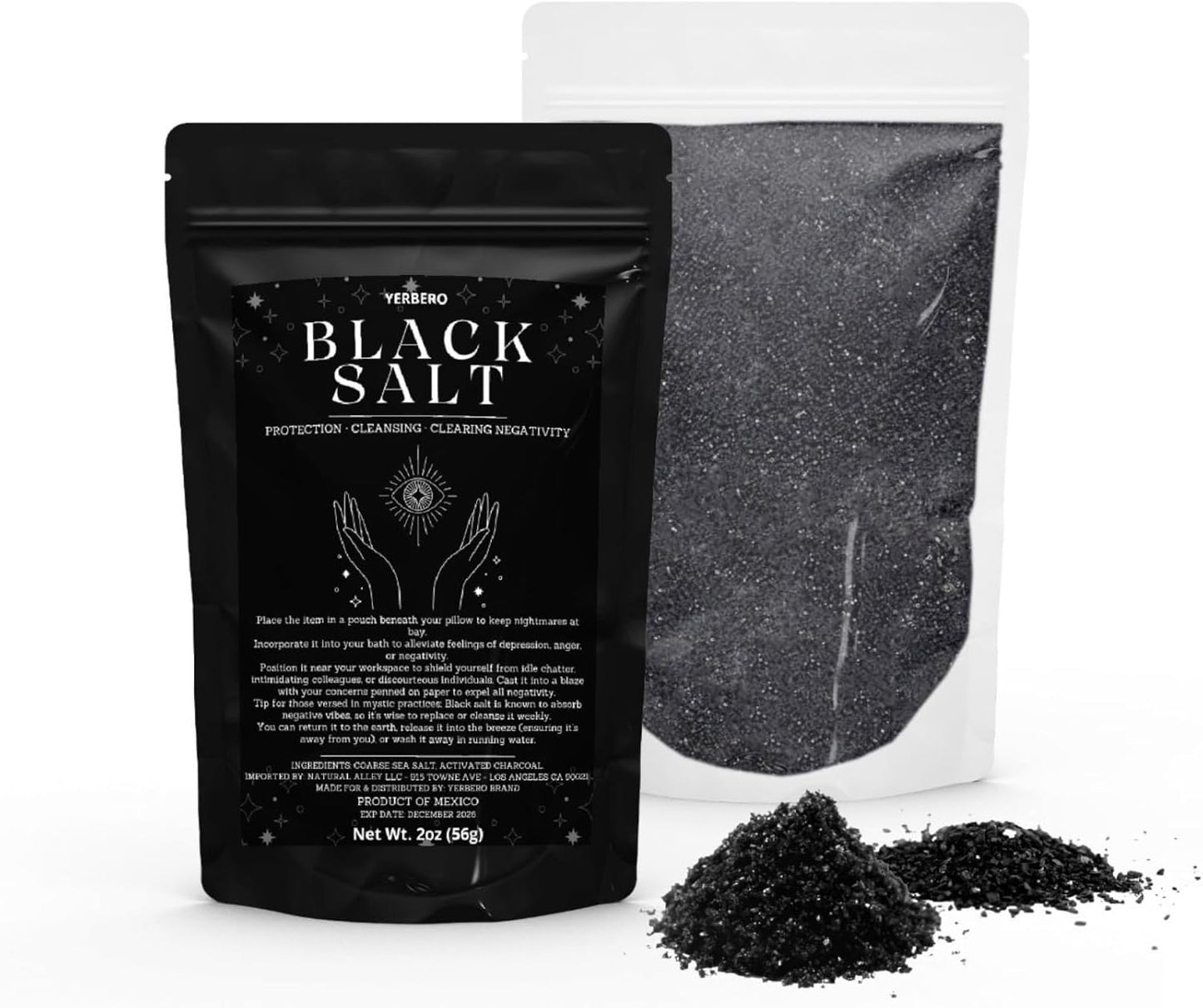 - Black Salt for Protection 2Oz (56G) - Sal Negra - Essential Wiccan & Witchcraft Supplies for Rituals, Spells, and Purification - Premium Sal Negra for Brujeria, Spiritual Cleansing.