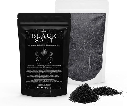 - Black Salt for Protection 2Oz (56G) - Sal Negra - Essential Wiccan & Witchcraft Supplies for Rituals, Spells, and Purification - Premium Sal Negra for Brujeria, Spiritual Cleansing.
