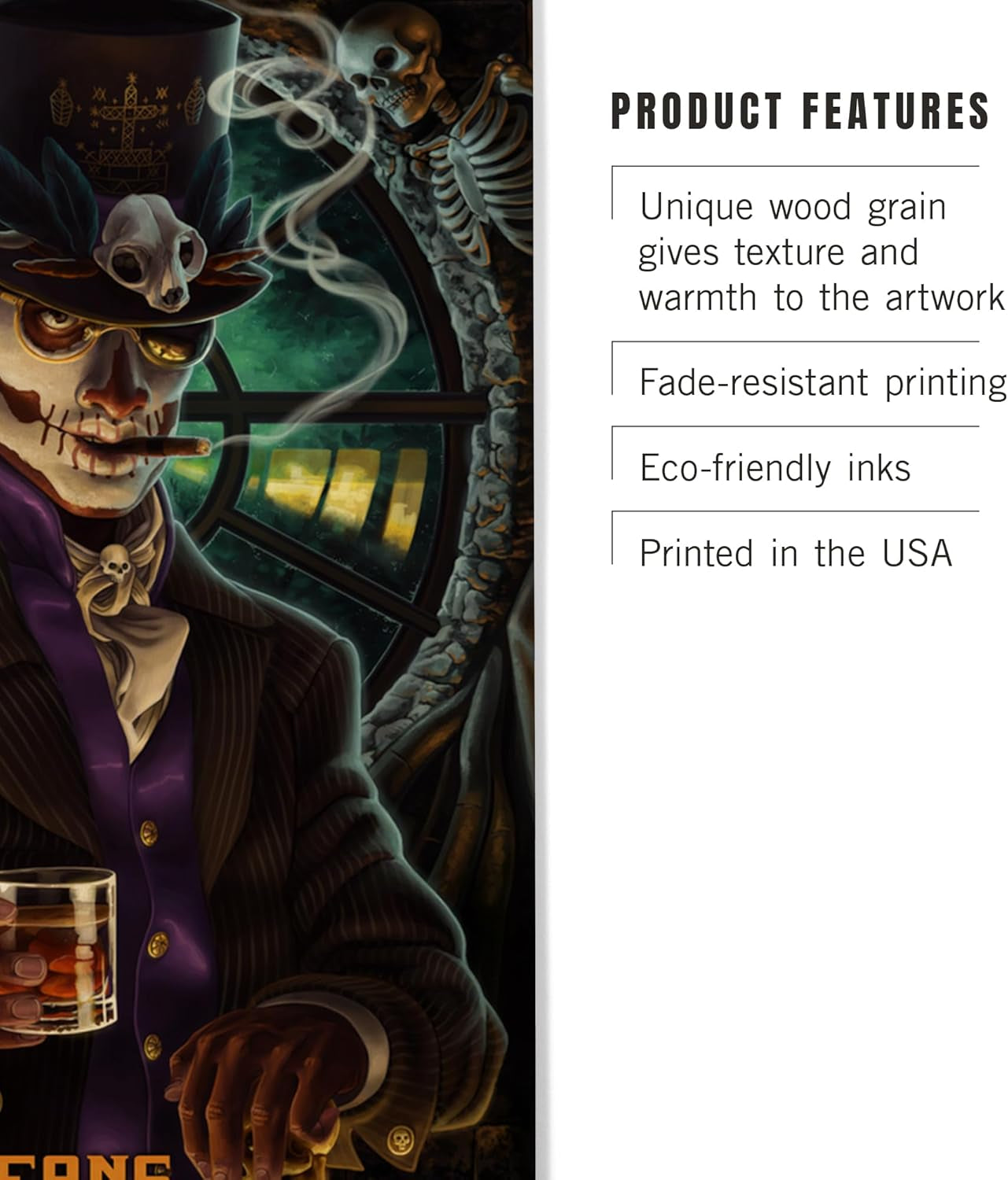 6X9 Inch Wood Sign, Ready to Hang Wall Decor, New Orleans, Louisiana, Voodoo