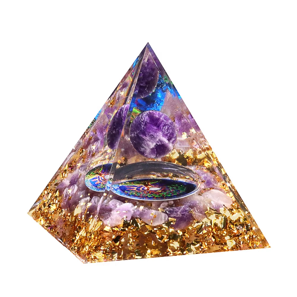 Natural Healing Crystals Kit 7 Chakra Tumbled Stones Resin Pendulum Braided Rope Amethyst Orgone Pyramid Yoga Card Set with Box