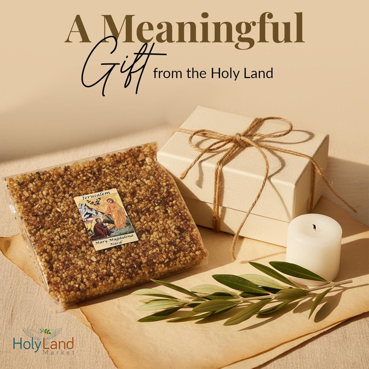 Jerusalem Incense - Crushed & Sealed Flower Incense from the Holy Land, Nard Scent, 3.5 Oz