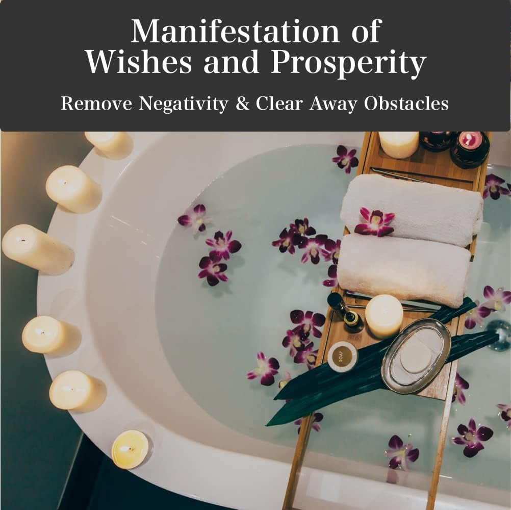 Good Fortune Herbal Bath Salts 8 Oz |  | Therapeutic Relaxing Soaking, Handmade with Herbs & Essential Oils | Spirituality, Wiccan, Pagan, & Magick | Blessing, Luck & Prosperity Rituals