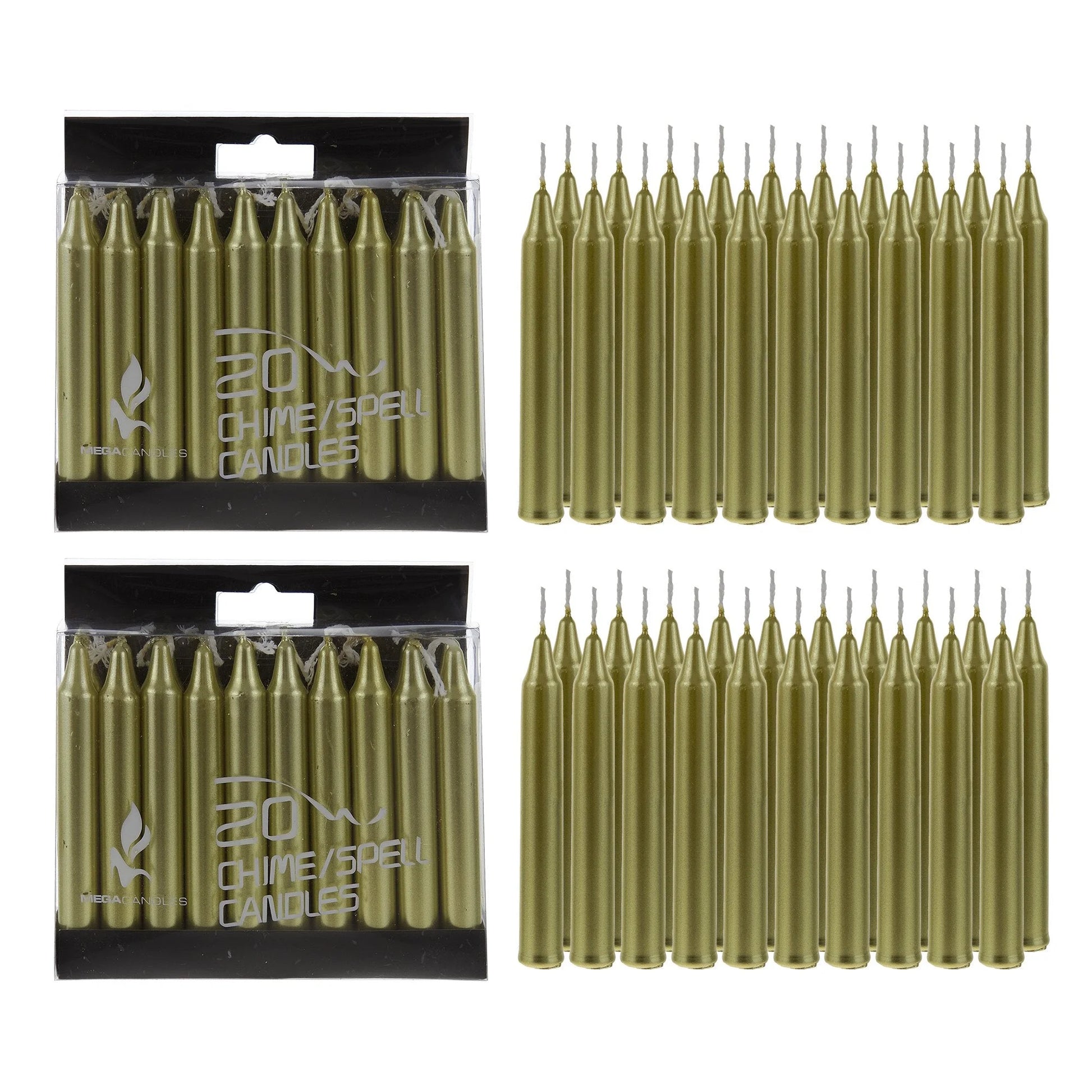 - Unscented 4 Inch Mini Chime Ritual Spell Taper Candles - Set of 20
