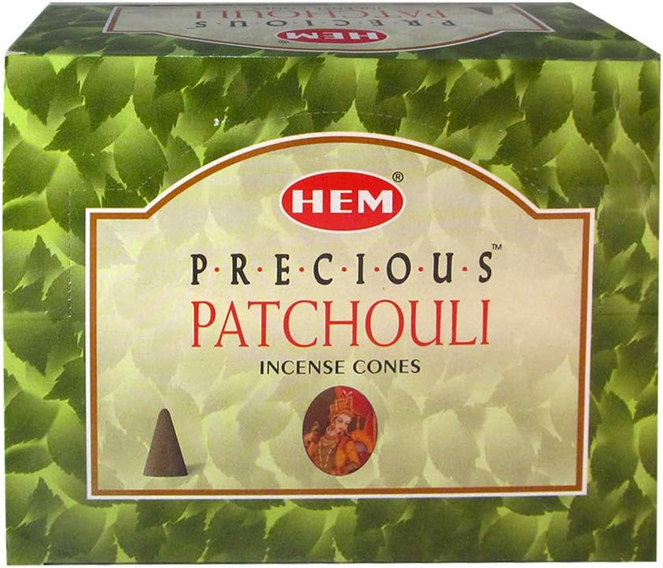 Precious Patchouli Incense Cones and Cone Incense Burner Bundle Insence Insense Hem Incense