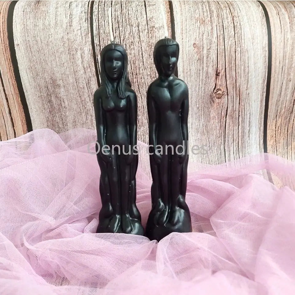 1 Black  Figure Candle Ritual Female Male Figure Hoodoo Candles for Spells
