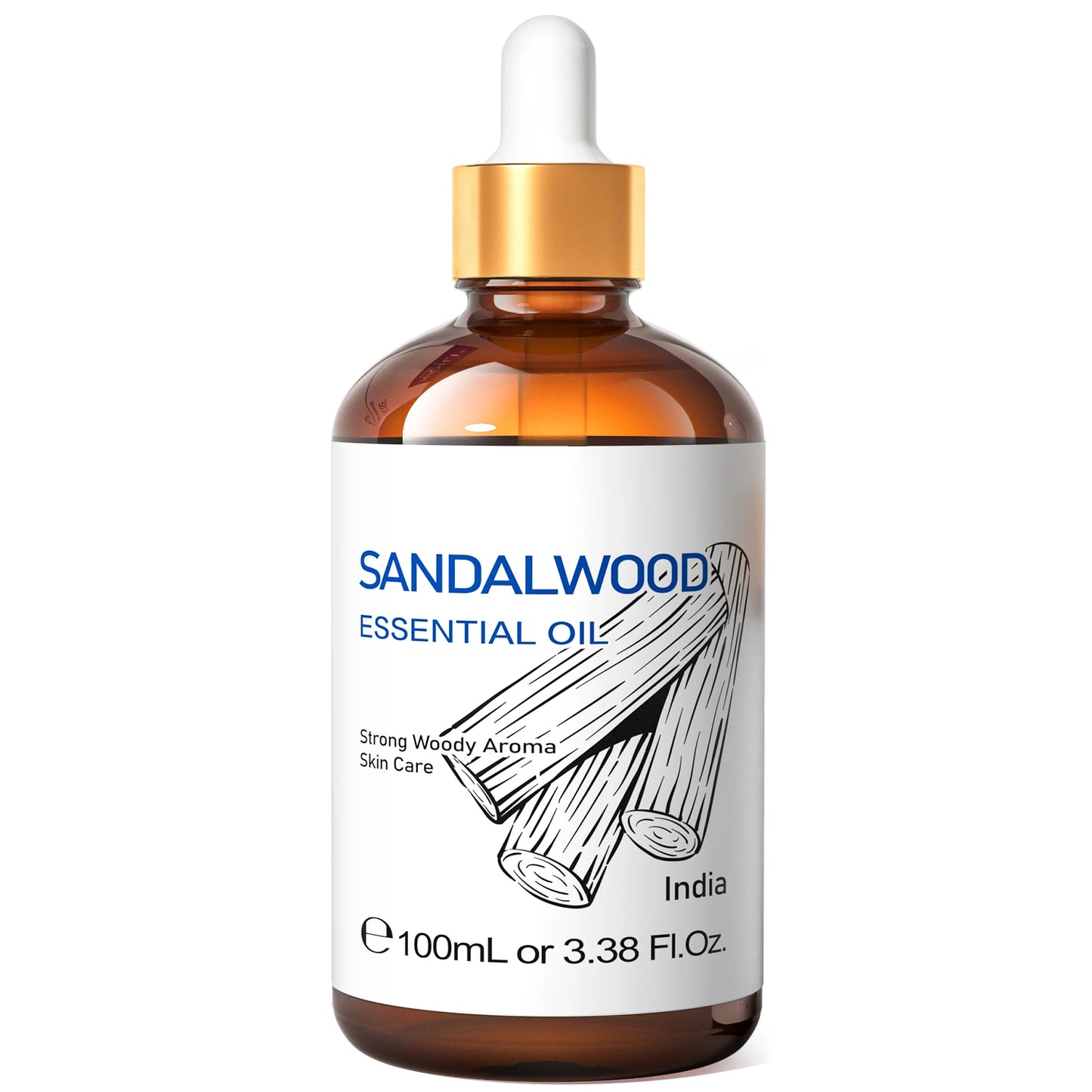 100ML Sandalwood Essential Oils,100% Pure Nature for Aromatherapy, Diffuser, Humidifier, Massage, Meditation, Candle