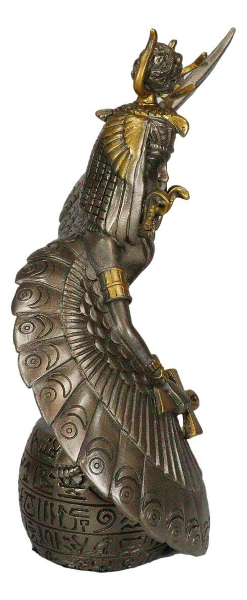 Ebros Egyptian Goddess Isis Ra Holding Ankh Figurine 9"H Statue Collectible