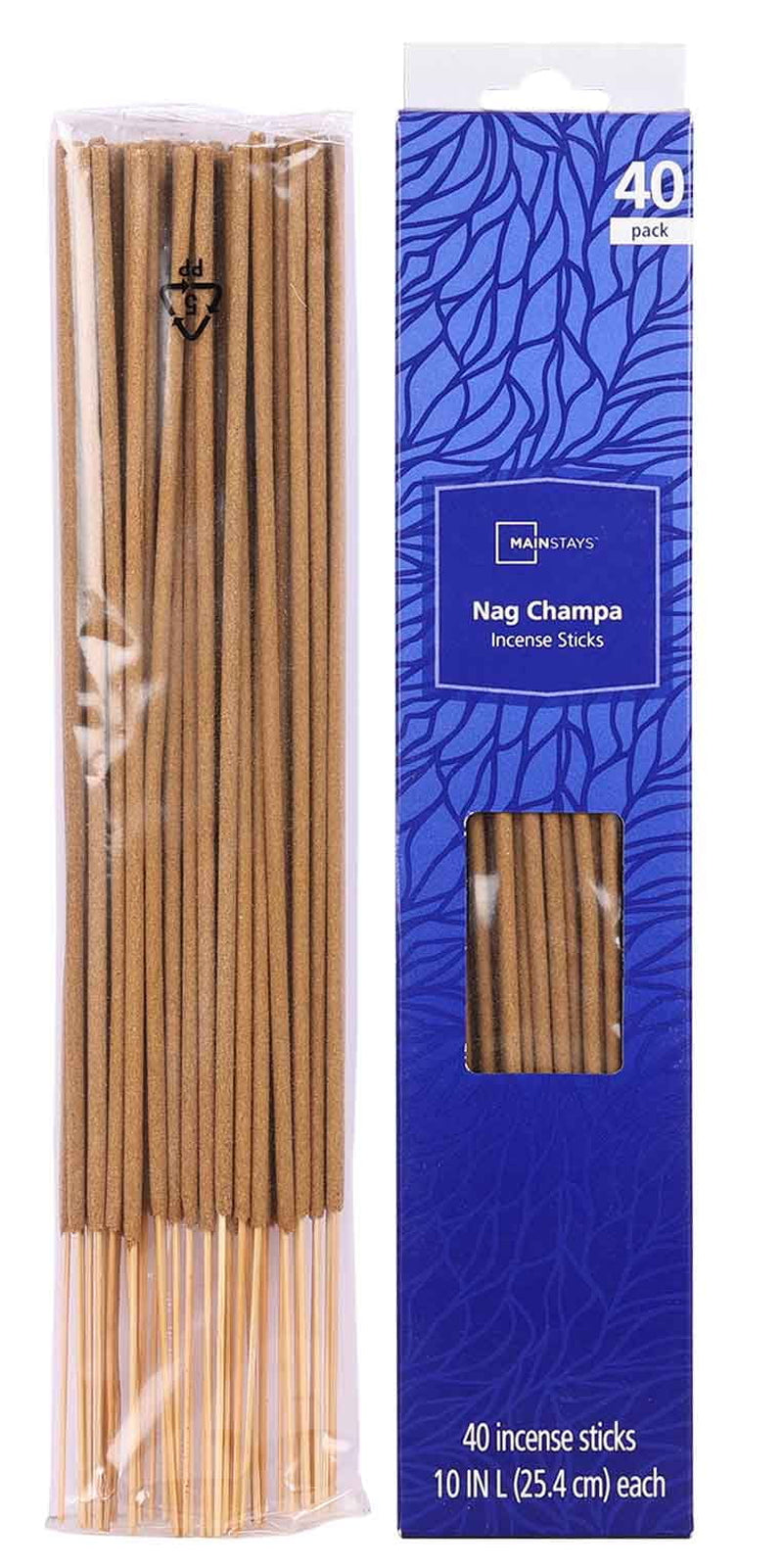 Incense Sticks, Nag Champa Fragrance (Blue), 40 Pack