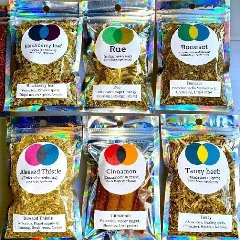 1/2Oz Apothecary Bulk Herb Bags a - Z Organic Herbs Pesticide & Additive Free