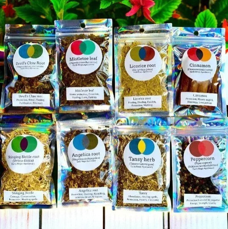 1/2Oz Apothecary Bulk Herb Bags a - Z Organic Herbs Pesticide & Additive Free