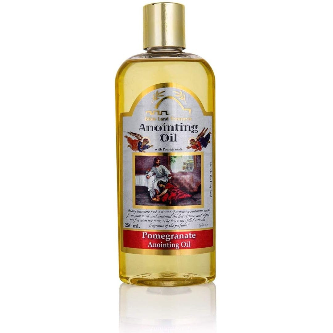 Bible Lands Treasure Anointing Oil for Prayer , Blessing Oil of Gladness | Pomegranate, 250 Ml
