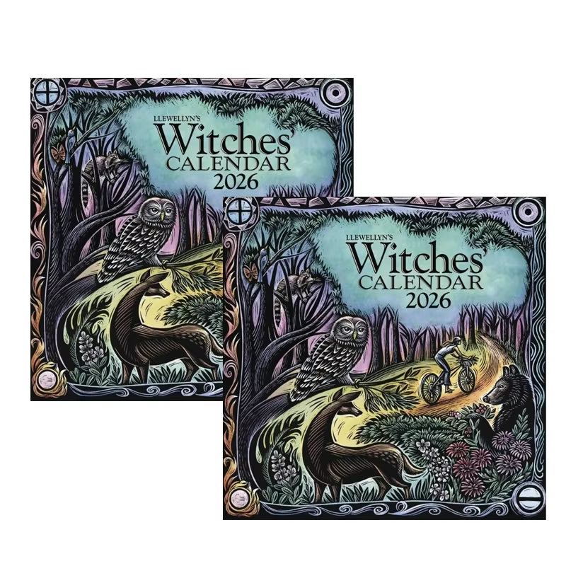 2026 Witches' Calendar - - Almanacs & Datebooks Calendar Hanging Creativepersonality Paper Witch Art Wall Calendar