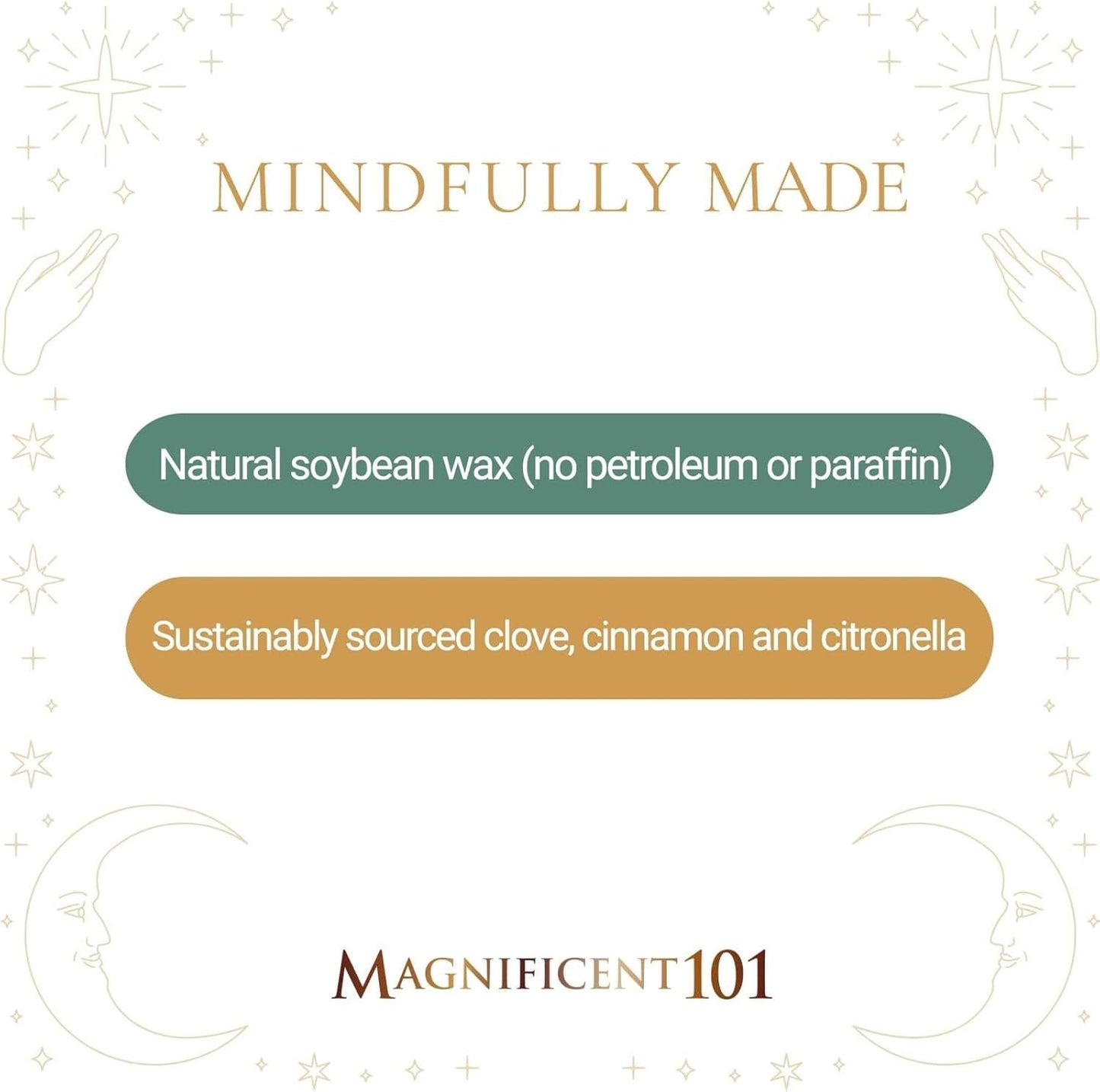 Long Lasting Money Smudge Candle with Clove, Cinnamon & Citronella | 14 Oz - 56 Hour Burn | Made of Soy Wax for House Energy Cleansing & Manifestation | Boost Your Cash Flow