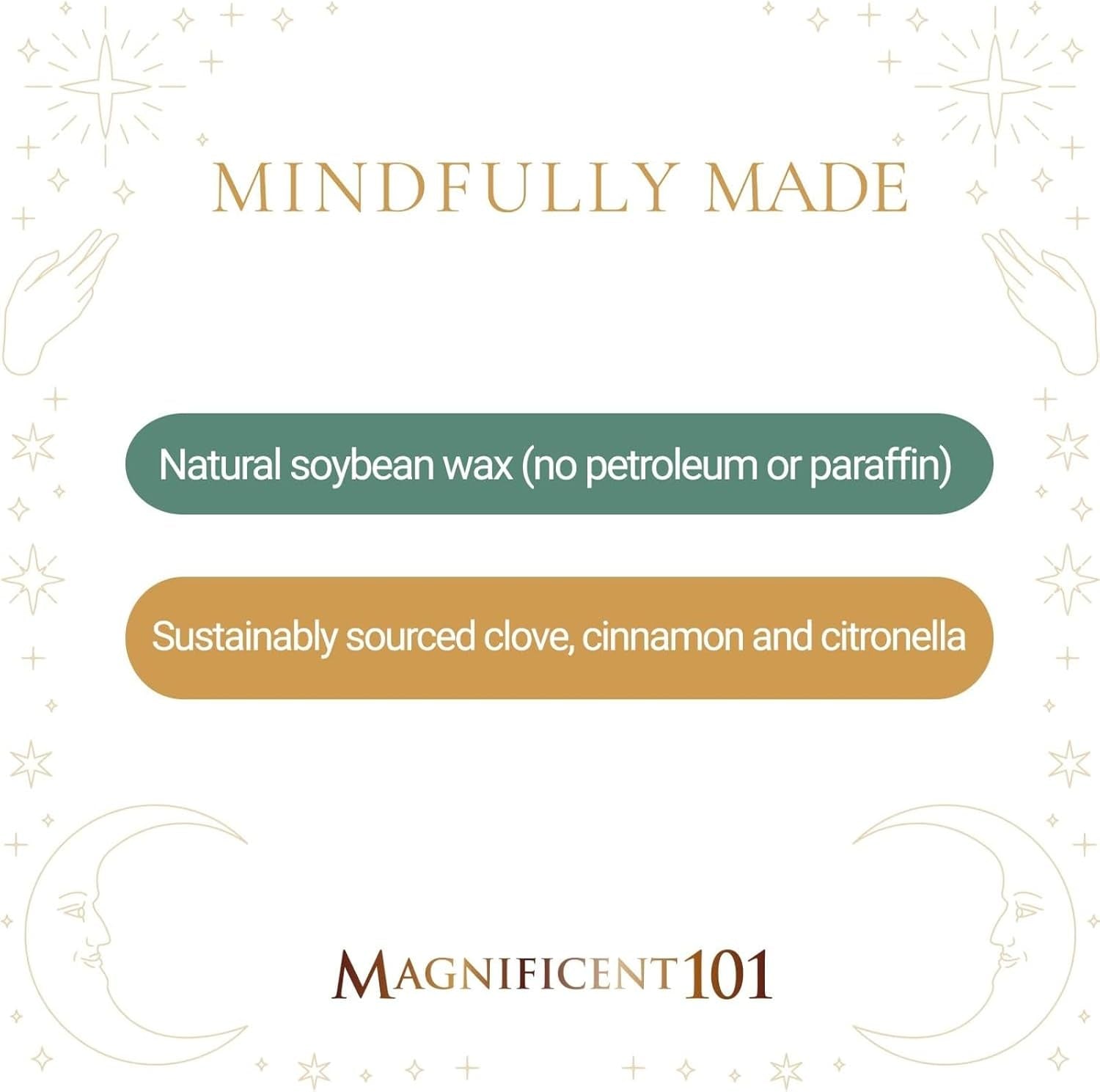 Long Lasting Money Smudge Candle with Clove, Cinnamon & Citronella | 14 Oz - 56 Hour Burn | Made of Soy Wax for House Energy Cleansing & Manifestation | Boost Your Cash Flow