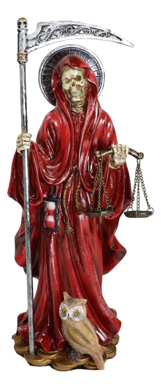 Ebros Red Robe Holy Death Santa Muerte Day of the Dead Figurine Symbol of Love