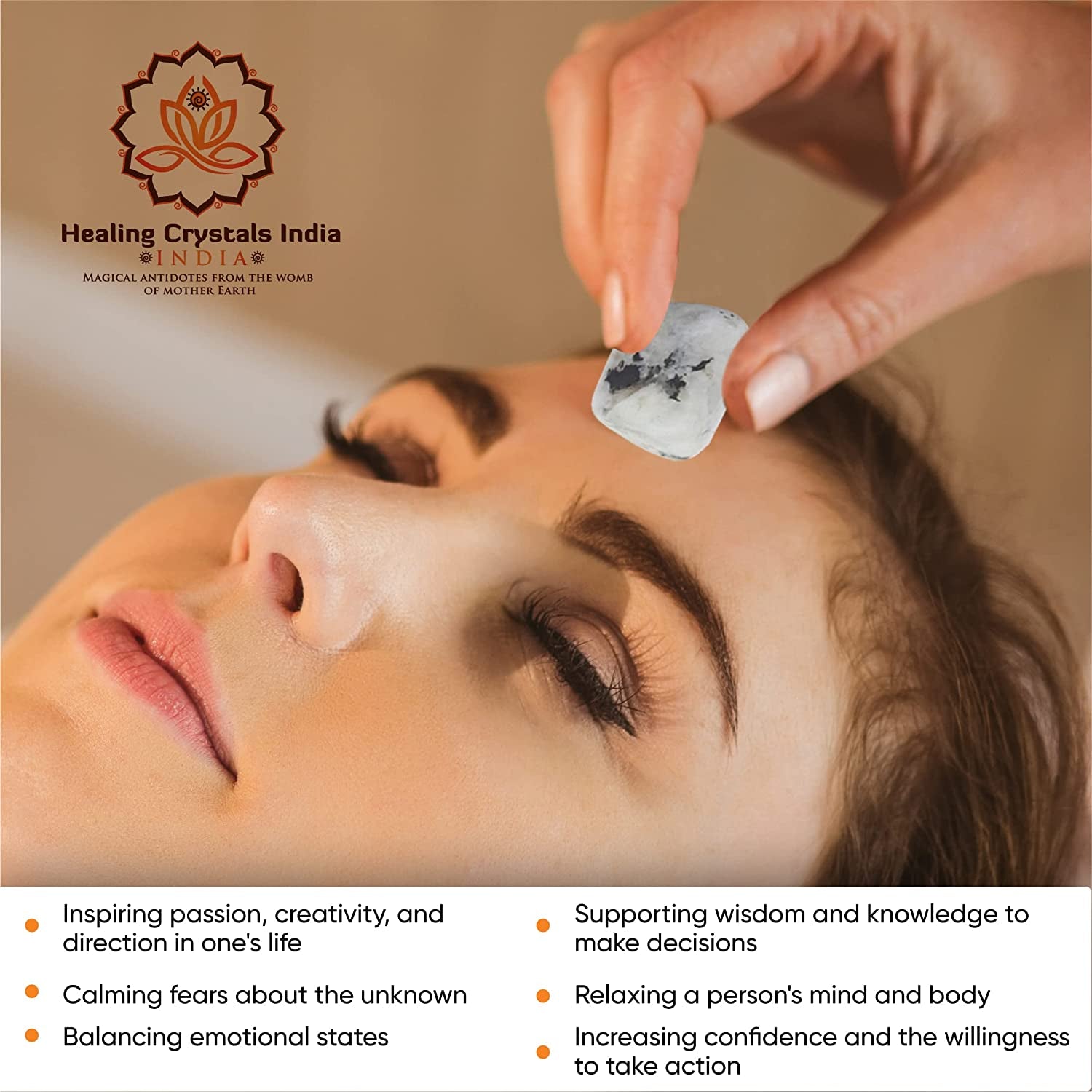 Healing Crystals Rainbow Moonstone Tumbled Stones- Healing Stones and Crystals for Beginners- 8 Piece Real Crystals and Healing Stones - Tumbled Crystals for Witchcraft (8, Rainbow Moonstone)