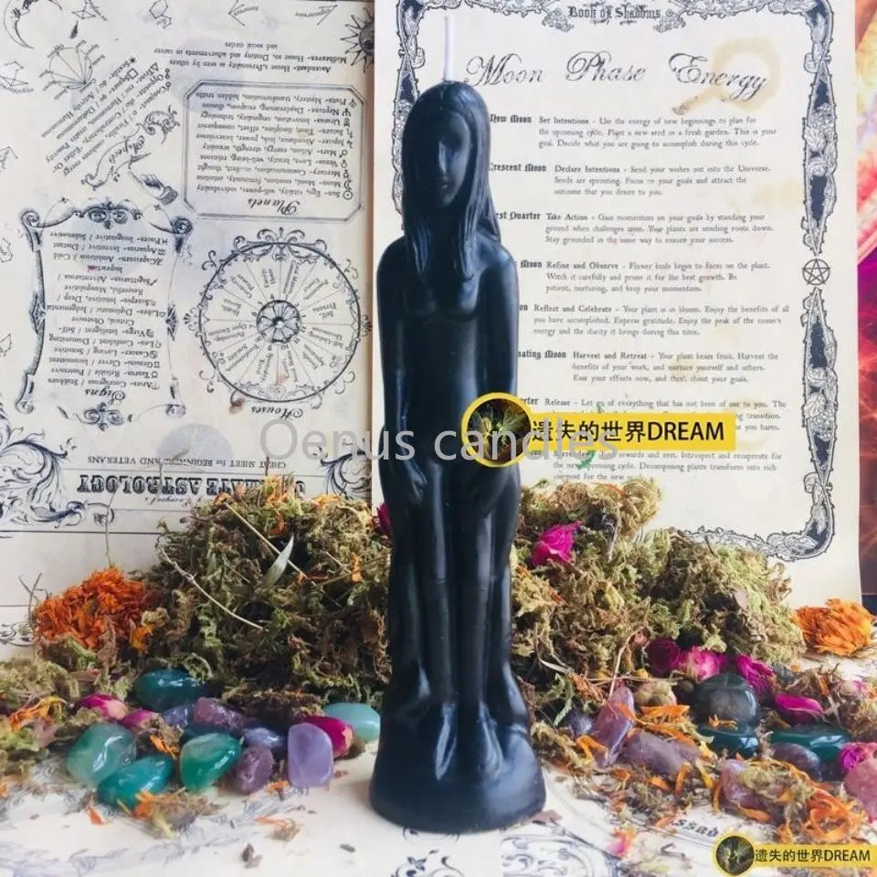 1 Black  Figure Candle Ritual Female Male Figure Hoodoo Candles for Spells