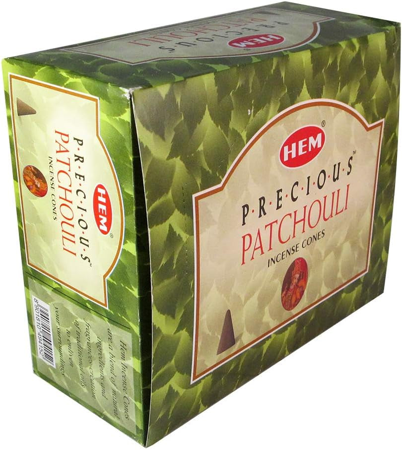 Precious Patchouli Incense Cones and Cone Incense Burner Bundle Insence Insense Hem Incense