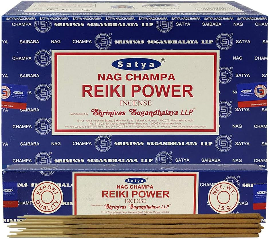 Reiki Power Incense Sticks and Incense Stick Holder Bundle Insence