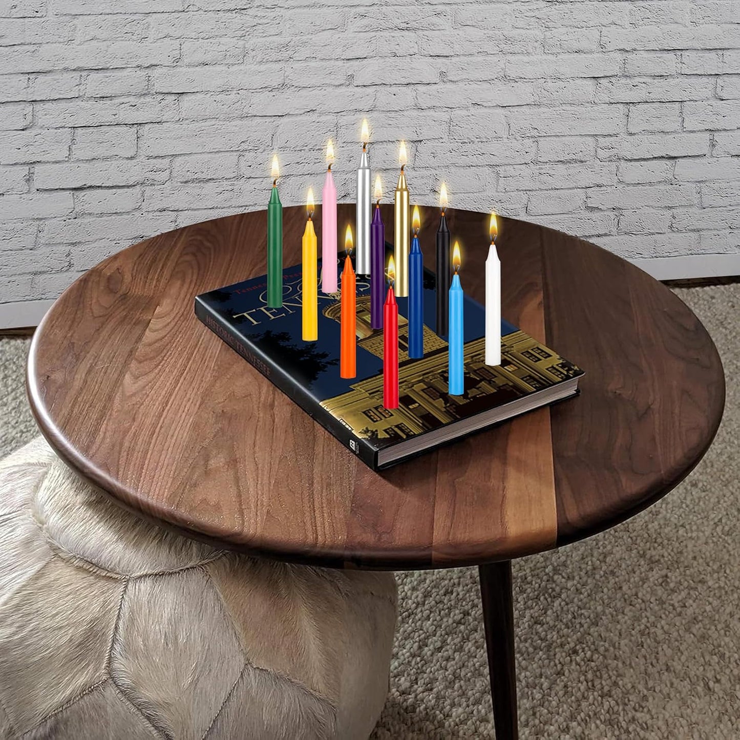 12 Pcs Unscented Supreme Assorted Colors Taper Chime Candles, Handcrafted Wax Candle 4 Inch X 1/2 Inch, Magic Chimes, Rituals, Spells, Witchcraft, Wiccan, Meditation, Altar, Metaphysical