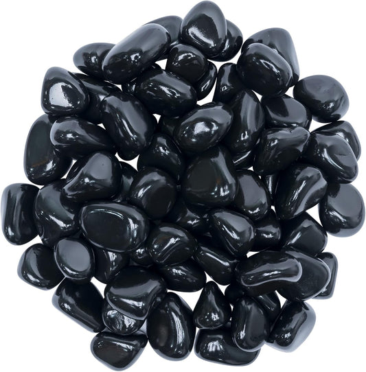 1Lb Black Tourmaline Tumbled | Polished Crystals Healing | Natural Stones | Feng Shui | Chakra Balancing | Good Luck | Reiki Gift | Home Decor