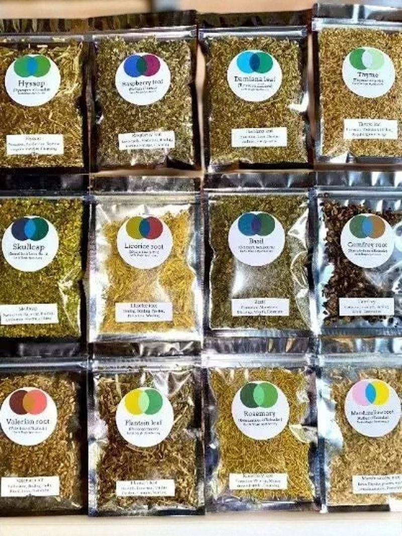 1/2Oz Apothecary Bulk Herb Bags a - Z Organic Herbs Pesticide & Additive Free