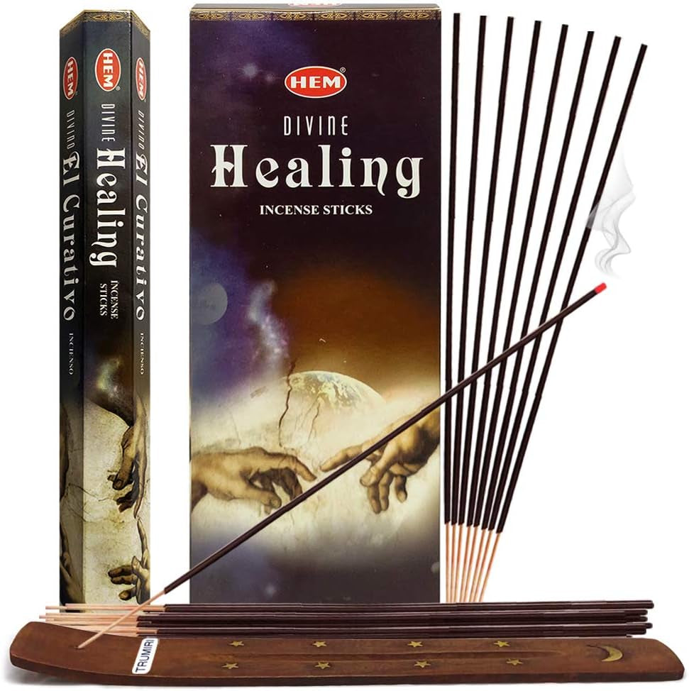 Divine Incense Sticks and Incense Stick Holder Bundle Insence Insense Hem Incense Sticks