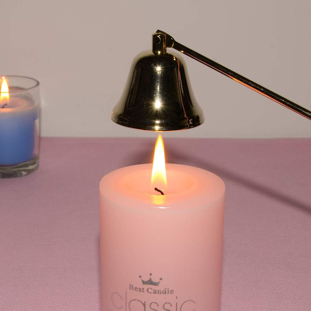 Candle Accessory Set, Candle Snuffer, Candle Wick Trimmer, Candle Wick Dipper with Gift Package, 3 in 1 Candle Tool Kit, Great for Scented Candles Lovers (Gold)